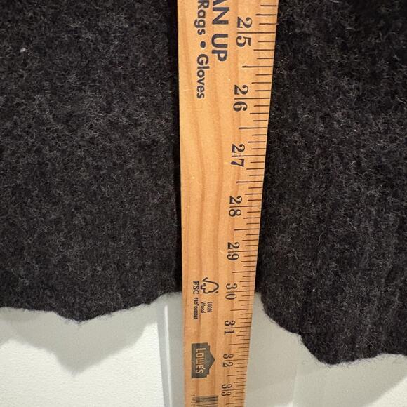 Ralph Lauren Rugby Wool Sweater Dress Small Charcoal Gray Funnel Neck Bodycon - Picture 8 of 15